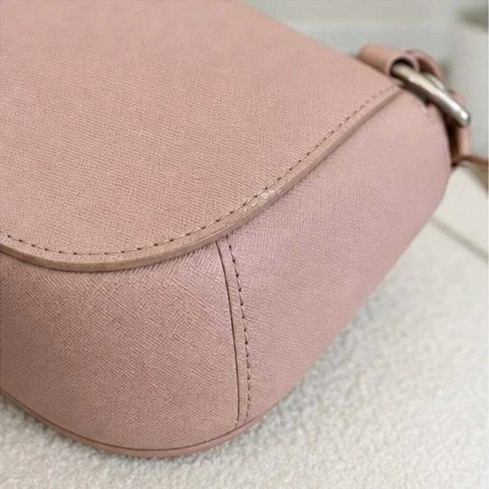 Blush Saffiano Crossbody Bag